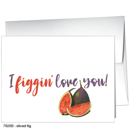 Sliced Fig, Greeting Card (7926B), A2, printedcanvas.com