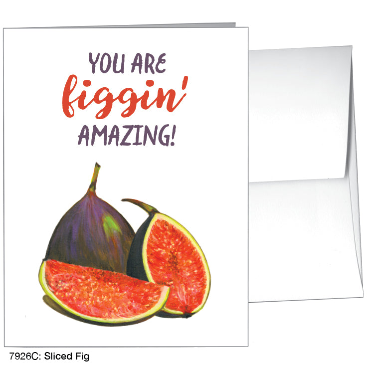 Sliced Fig, Greeting Card (7926C), A2 Card Front, www.printedcanvas.com