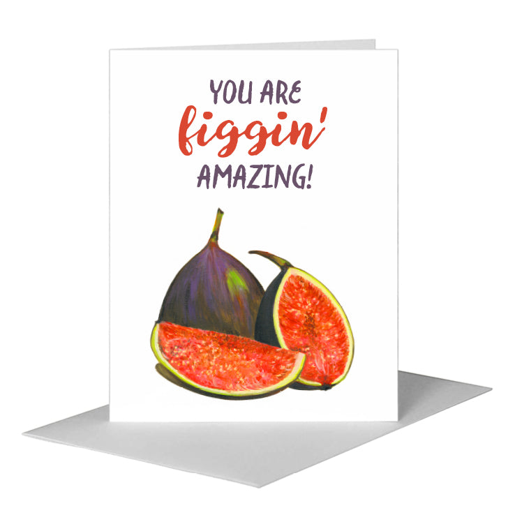 Sliced Fig, Greeting Card (#7926C) A2 Card Front, www.printedcanvas.com