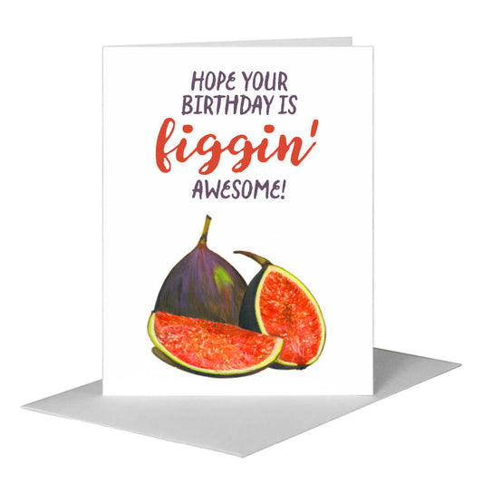 Sliced Fig, Greeting Card (#7926E) A2 Card Front, www.printedcanvas.com
