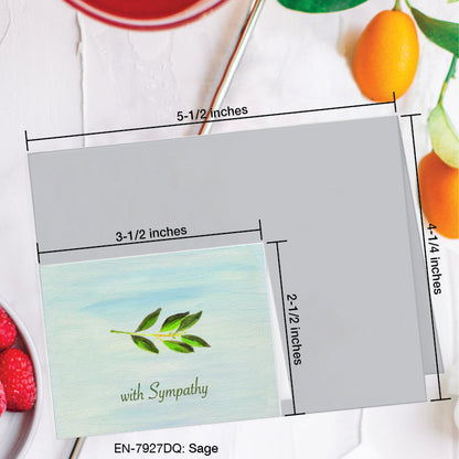 Sage, Greeting Card (7927DQ), Enclosure, www.printedcanvas.com