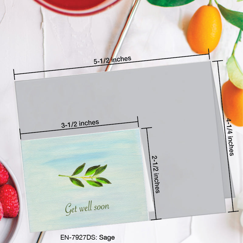 Sage, Greeting Card (7927DS), Enclosure, www.printedcanvas.com