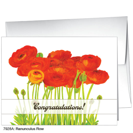 Ranunculus Row, Greeting Card (7928A), A2, printedcanvas.com