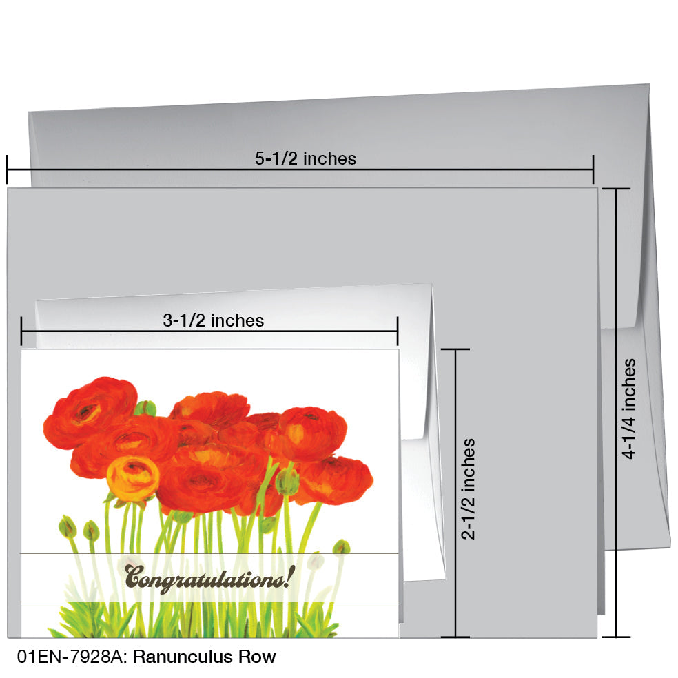 Ranunculus Row, Greeting Card (7928A), Enclosure, printedcanvas.com