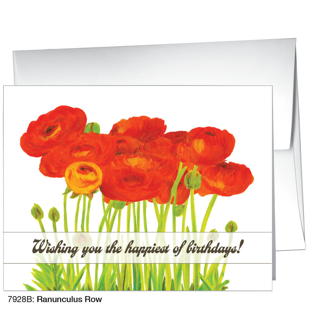 Ranunculus Row, Greeting Card (7928B)