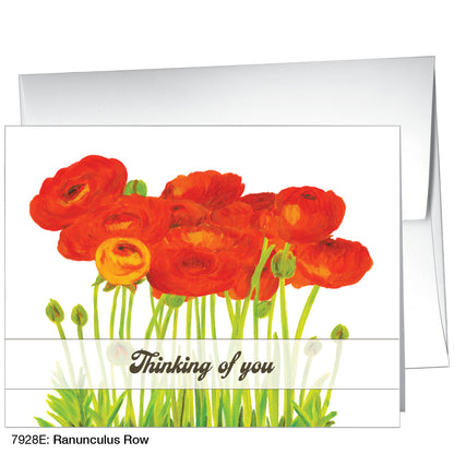 Ranunculus Row, Greeting Card (7928E)