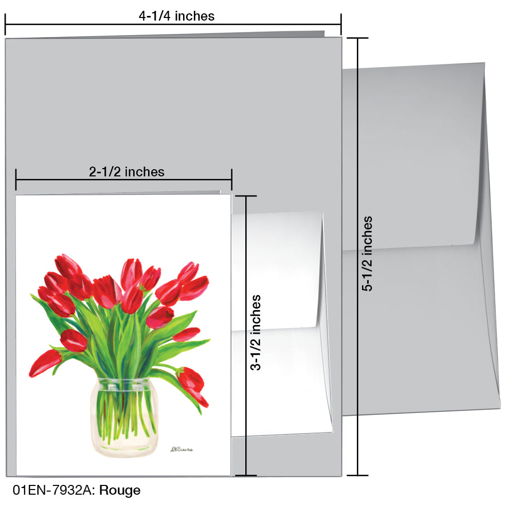 Rouge, Greeting Card (7932A), Enclosure Card, www.printedcanvas.com