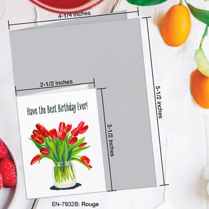 Rouge, Greeting Card (7932B), Enclosure, www.printedcanvas.com