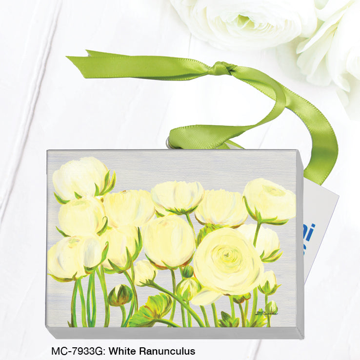 White Ranunculus, Mini Canvas (MC-7933G)