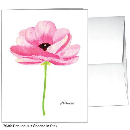 Ranunculus Shades In Pink, Greeting Card (7935), A2, printedcanvas.com
