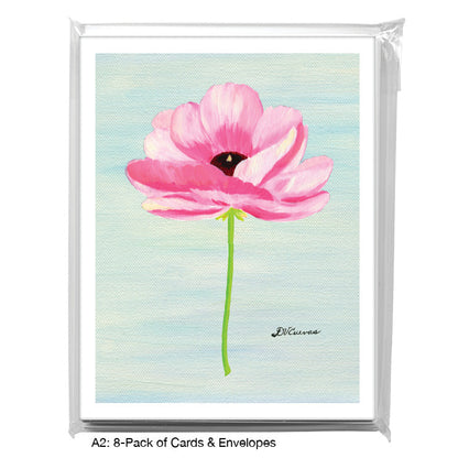 Ranunculus Shades in Pink, Greeting Card (7935D), 8-Pack, www.printedcanvas.com
