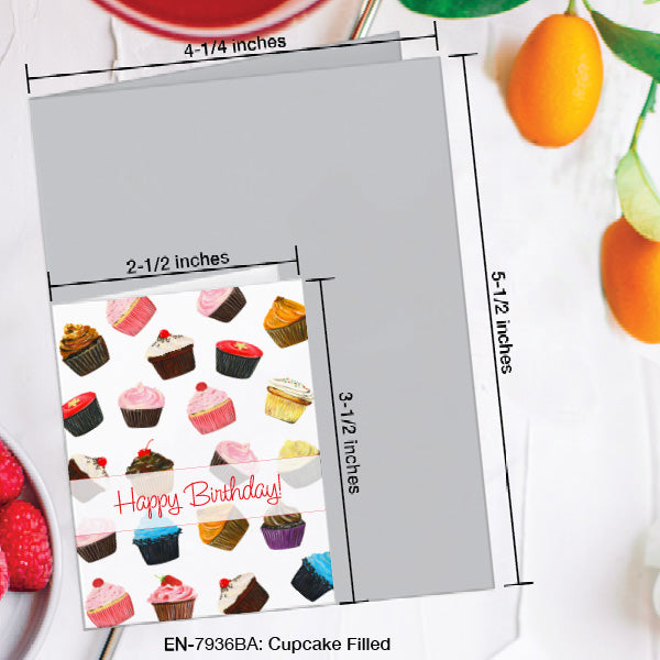 Cupcake Filled, Greeting Card (7936BA), Enclosure, www.printedcanvas.com