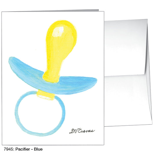 Pacifier - Blue, Greeting Card (7945), A2, printedcanvas.com