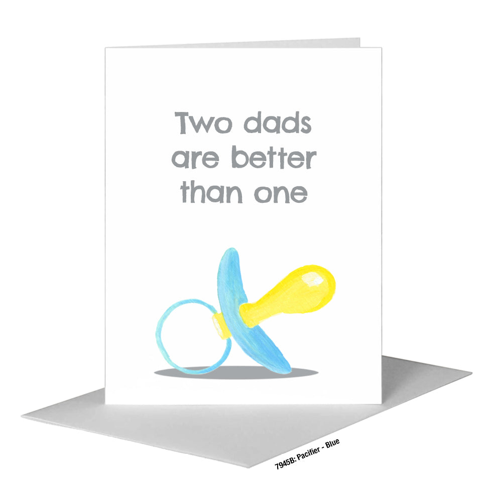 Pacifier - Blue, Greeting Card (#7945B)