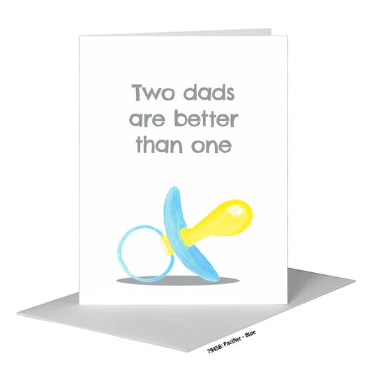 Pacifier - Blue, Greeting Card (#7945B), A2 Card Front, www.printedcanvas.com