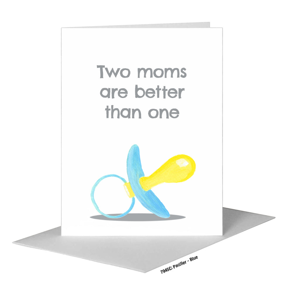 Pacifier - Blue, Greeting Card (#7945C)