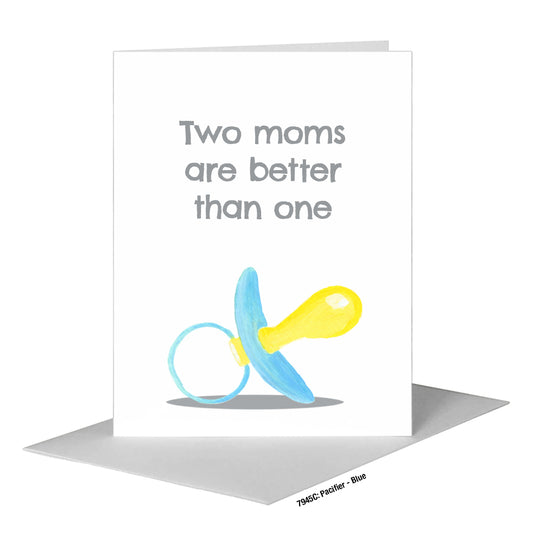 Pacifier - Blue, Greeting Card (#7945C), A2 Card Front, www.printedcanvas.com