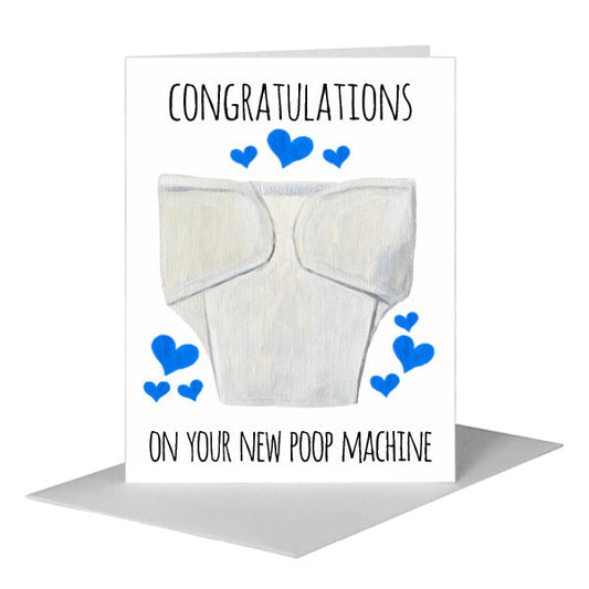 Diaper, Greeting Card (#7946UBA) A2 Card Front, www.printedcanvas.com