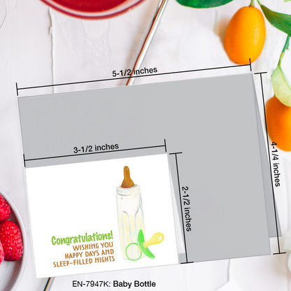 Baby Bottle, Greeting Card (7947K), Enclosure, www.printedcanvas.com