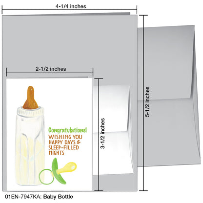 Baby Bottle, Greeting Card (7947KA), Enclosure, www.printedcanvas.com
