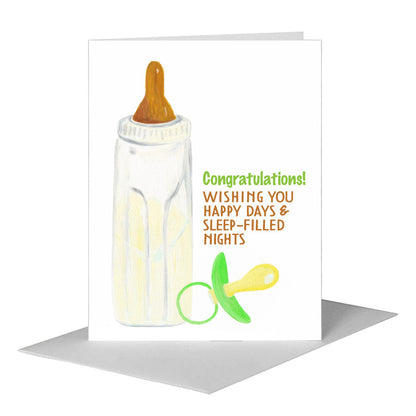 Baby Bottle, Greeting Card (#7947KA) A2 Card Front, www.printedcanvas.com