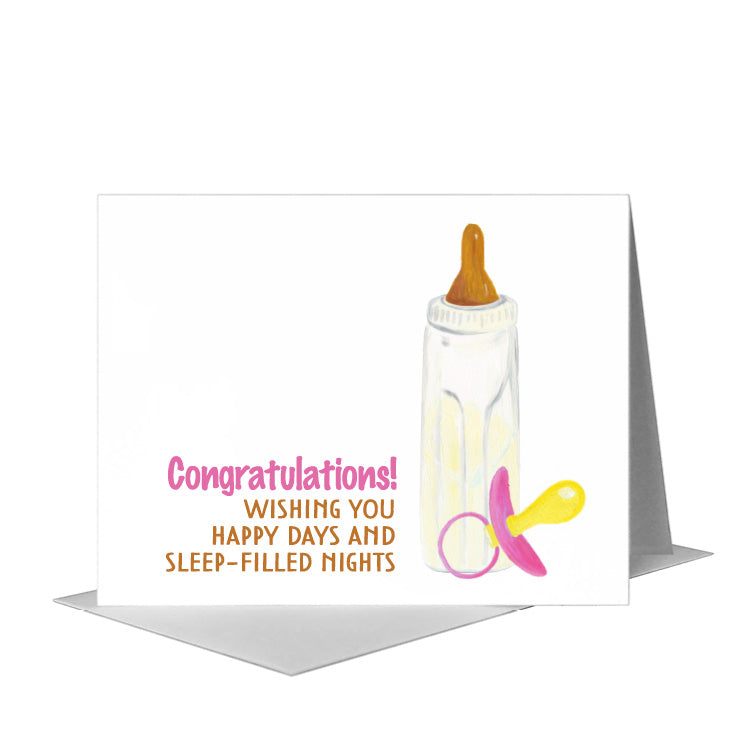Baby Bottle, Greeting Card (#7947N), A2 Card Front, www.printedcanvas.com