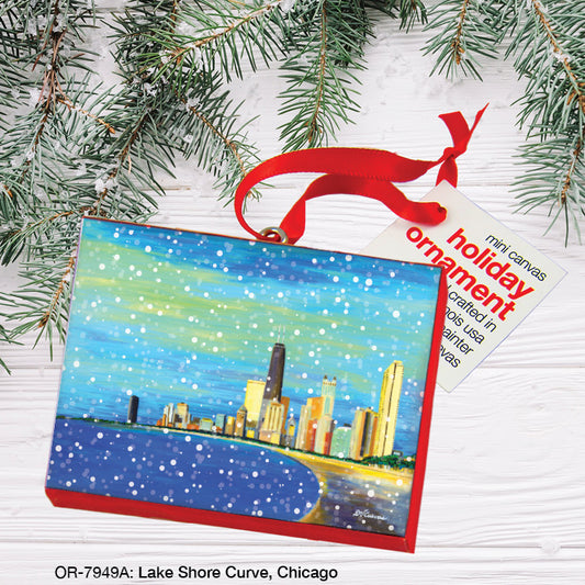 Lake Shore Curve, Chicago, Ornament (OR-7949A), Front, printedcanvas.com