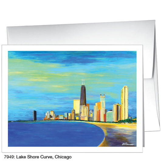 Lake Shore Curve, Chicago, Greeting Card (7949A), A2 Card Front, www.printedcanvas.com