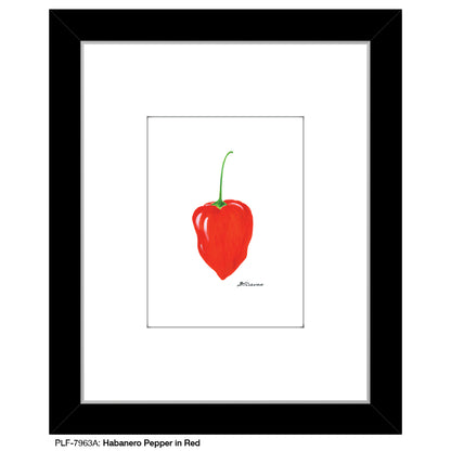 Habanero Pepper in Red, Print (#7963A)