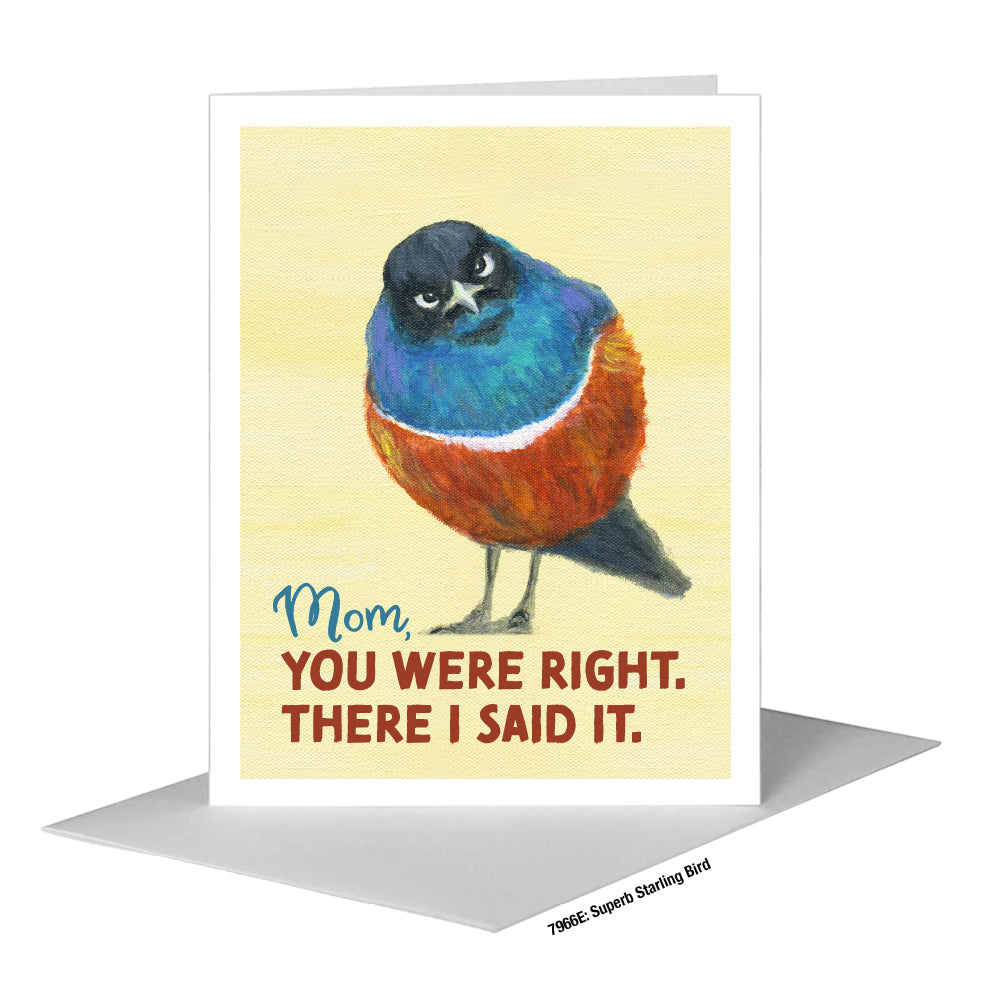Superb Starling Bird, Greeting Card (#7966E)