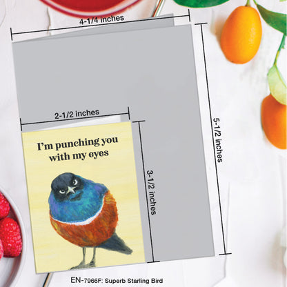 Superb Starling Bird, Greeting Card (#7966F)
