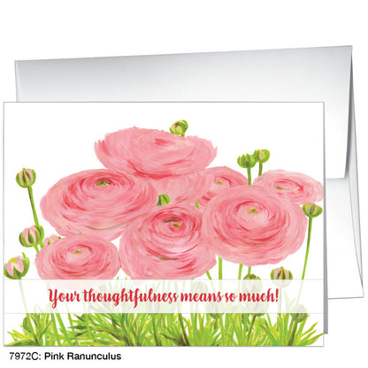 Pink Ranunculus, Greeting Card (7972C)