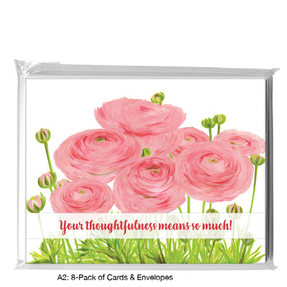 Pink Ranunculus, Greeting Card (7972C)