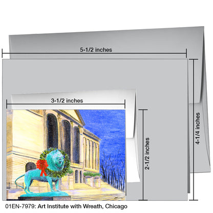 Art Institute With Wreath, Chicago, Greeting Card (7979), Enclosure, printedcanvas.com