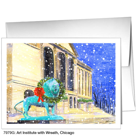 Art Institute With Wreath, Chicago, Greeting Card (7979G), A2, printedcanvas.com