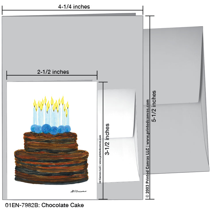 Chocolate Cake, Greeting Card (#7982B)
