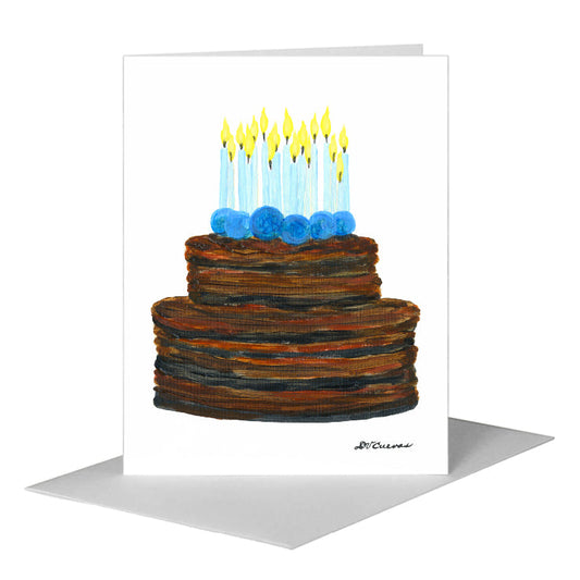 Chocolate Cake, Greeting Card (#7982B) A2 Card Front, www.printedcanvas.com