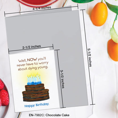 Chocolate Cake, Greeting Card (#7982C)