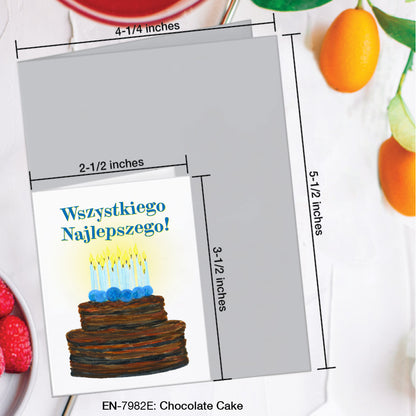 Chocolate Cake, Greeting Card (#7982E)