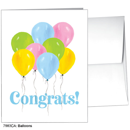 Balloons, Greeting Card (7983CA), A2 Card, www.printedcanvas.com