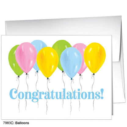 Balloons, Greeting Card (7983C), A2 Card Front, www.printedcanvas.com