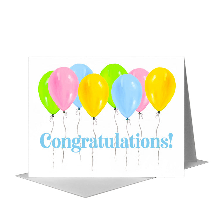Balloons, Greeting Card (#7983C), A2 Card Front, www.printedcanvas.com