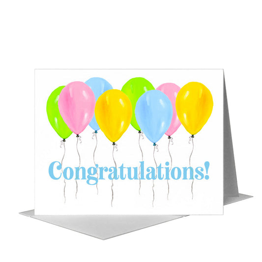 Balloons, Greeting Card (#7983C) A2 Card Front, www.printedcanvas.com