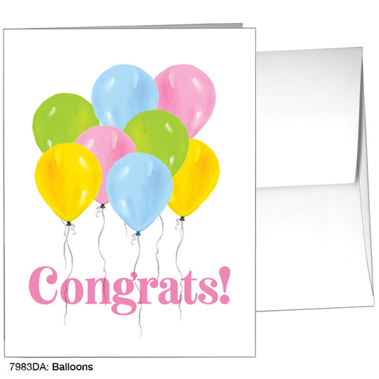Balloons, Greeting Card (7983DA), A2 Card, www.printedcanvas.com