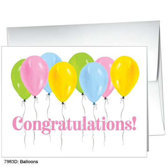 Balloons, Greeting Card (7983D), A2 Card Front, www.printedcanvas.com