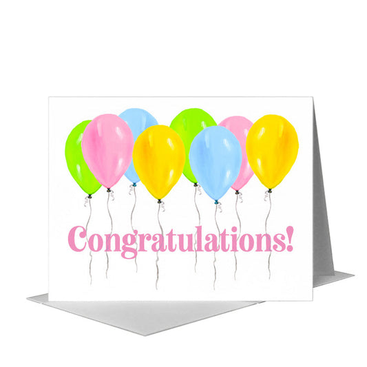 Balloons, Greeting Card (#7983D) A2 Card Front, www.printedcanvas.com