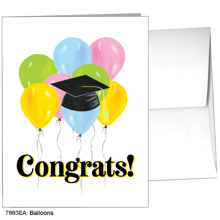 Balloons, Greeting Card (#7983EA), A2 Card Front, www.printedcanvas.com