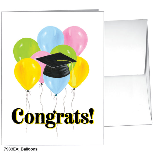 Balloons, Greeting Card (#7983EA), A2 Card Front, www.printedcanvas.com