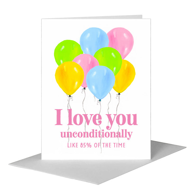 Balloons, Greeting Card (#7983F) A2 Card Front, www.printedcanvas.com