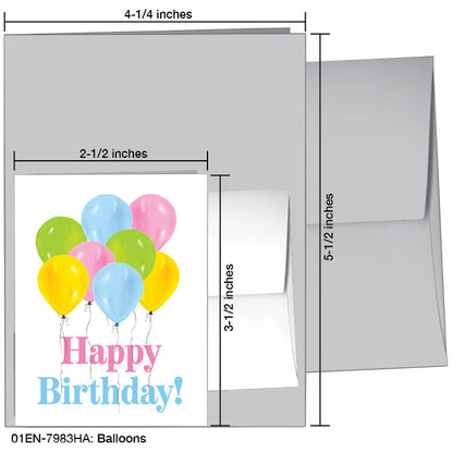 Balloons, Greeting Card (7983HA), Enclosure Card, www.printedcanvas.com